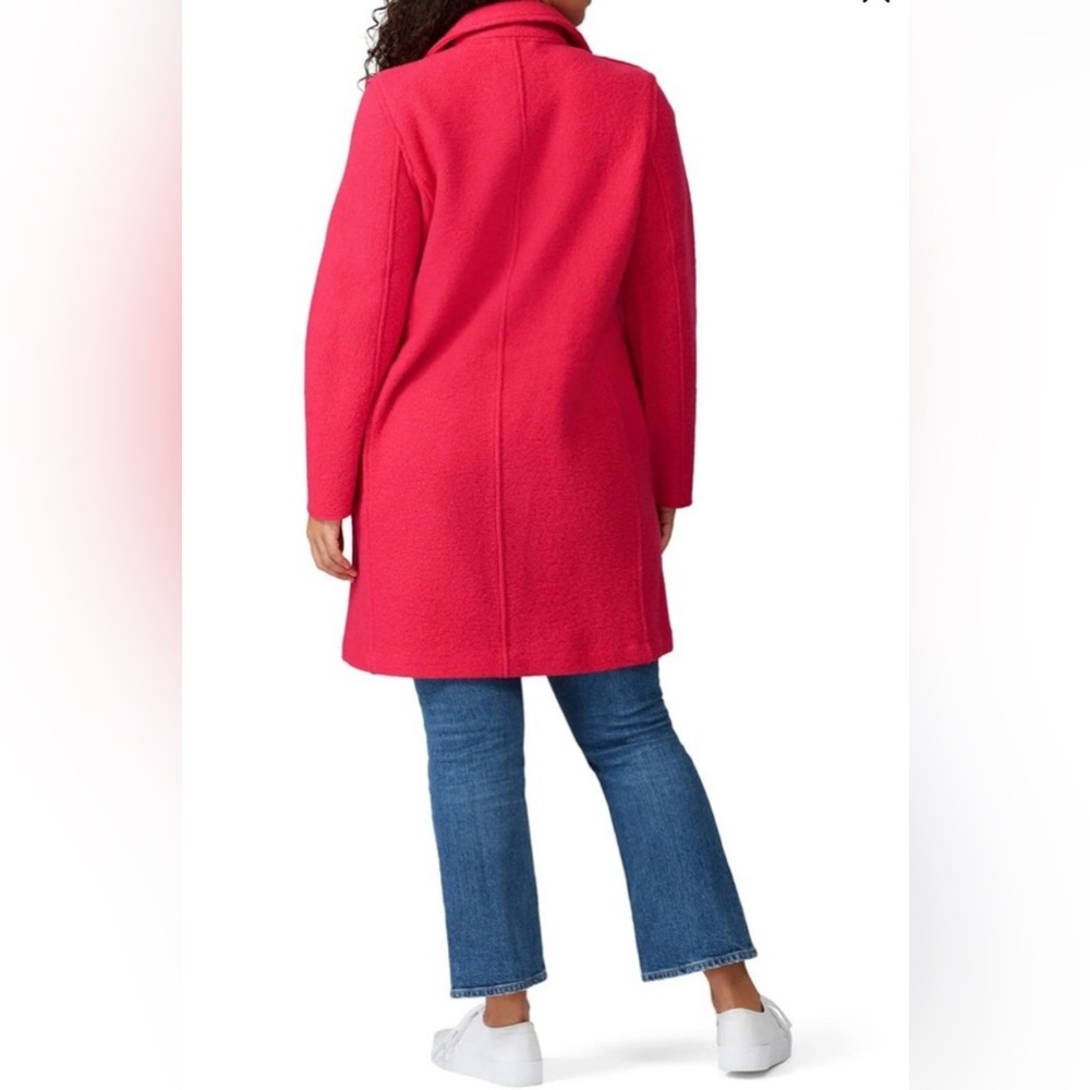 J.Crew Daphne Italian Boiled Wool Topcoat in Pink Bright Rose - Size 8 - Picture 3 of 10